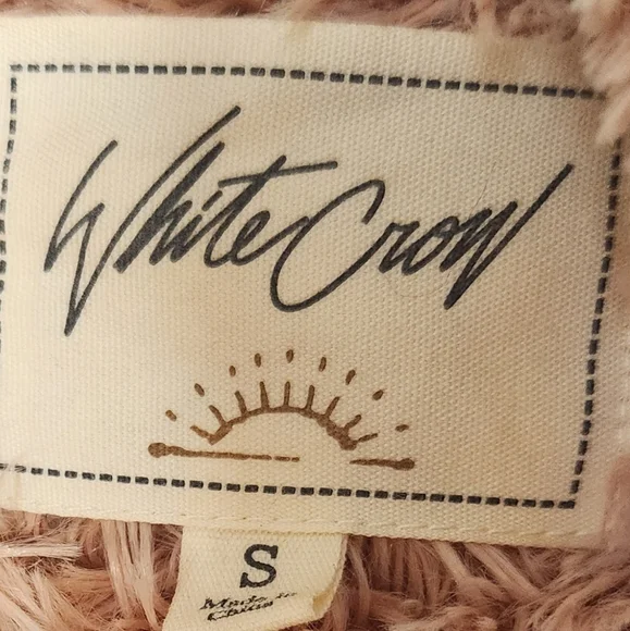 White Crow size small pink corduroy faux fur lined trucker jacket warm soft - Picture 7 of 11